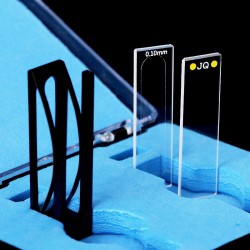 Quartz Demountable Cuvette with Holder, 0.1mm Pathlength, 30 uL, Molded, QG24004-2