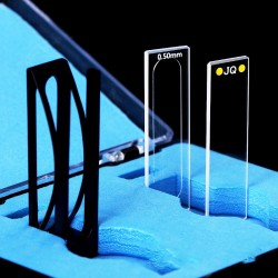 Quartz Demountable Cuvette with Holder, 0.5mm Pathlength, 150 uL, Molded, QG24012-2