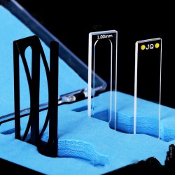 Quartz Demountable Cuvette with Holder, 1mm Pathlength, 300 uL, Molded, QG24016-2