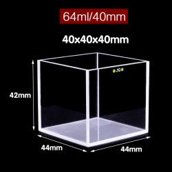 Quartz Tank, Large Cubic Cuvette, No Lid, 40mm Pathlength, 64 mL, Fused, QG24106-4