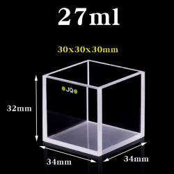 Quartz Tank, Large Cubic Cuvette, No Lid, 30mm Pathlength, 27 mL, Fused, QG24107-4