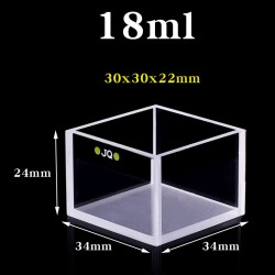 Quartz Tank, Large Cubic Cuvette, No Lid, 30mm Pathlength, 18 mL, Fused, QG24108-4