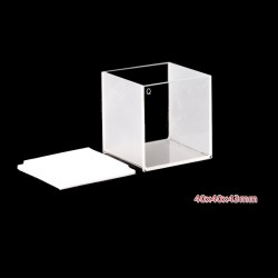 Quartz Tank, Large Cuvette, with Lid, 40mm Pathlength, 64 mL, Fused, QG24125-2