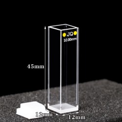 Quartz Particle Analyzer Cuvette, 10mm Pathlength, 3.5 mL, Molded, QG24139-4