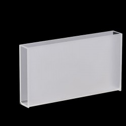 Glass Long Pathlength Cuvette, 80mm Pathlength, 28 mL, Glued, QG24189-2