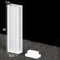 Glass Cuvette with Small Clear Window, 5mm Pathlength, 1.75 mL, Glued, QG24226-2