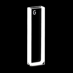 Glass Cuvette, No Lid, 3mm Pathlength, 1.05 mL, Fused, QG24253-2