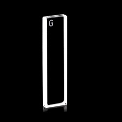 Glass Cuvette, No Lid, 1mm Pathlength, 1.05 mL, Fused, QG24259-2