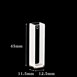 Quartz Customized Cuvette, 9mm Pathlength, 3 mL, Fused, QG24270-2