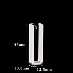 Quartz Customized Cuvette, 8mm Pathlength, 3.5 mL, Fused, QG24271-2