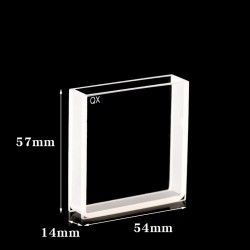 Quartz Customized Cuvette, 10mm Pathlength, 27 mL, Fused, QG24276-2