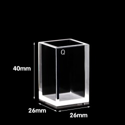 Quartz Macro Cuvette, 20mm Pathlength, 14 mL, Molded, QG24366-4