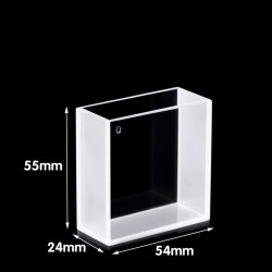 Quartz Macro Cuvette, 20mm Pathlength, 53 mL, Fused, QG24369-2
