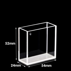 Quartz Macro Cuvette, 20 / 50mm Pathlength, 50 mL, Fused, QG24370-4