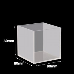 Quartz Macro Cubic Cuvette, 74mm Pathlength, 420 mL, Glued, QG24371-1