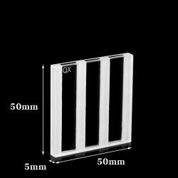 Quartz Special Cuvette, 3 Chambers, 2mm Pathlength, Fused, QG24431-2