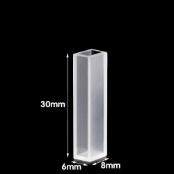Quartz Micro Special Cuvette, 6mm Pathlength, 0.7 mL, Glued, QG24485-2