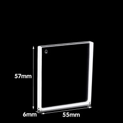 Quartz Macro Special Cuvette, 2mm Pathlength, 5.5 mL, Fused, QG24494-2