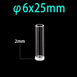 Quartz Reflection Cylindrical Cuvette, Φ6 x 25mm, QG24510