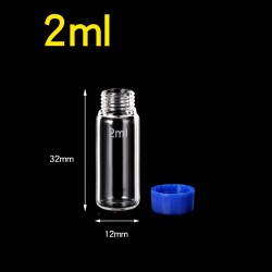 Quartz Screw Cap Cylindrical Vial, 12 x 32mm, QG24549