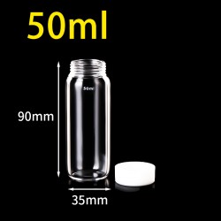 Quartz Customized Screw Cap Vial, 35 x 90mm, QG24563