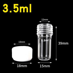 Quartz Customized Screw Cap Vial, 15 x 39mm, QG24566