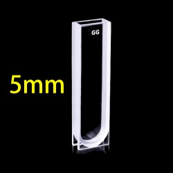 Glass Type 581 Cuvette, 5mm Pathlength, 4 mL, Glued, QG24596-2