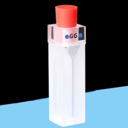 Glass Semi-Micro Cuvette with Stopper , 10mm Pathlength, 350 uL, Fused, QG24598-2