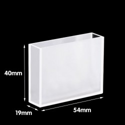 Glass Customized Cuvette, Macro, 50mm Pathlength, 27 mL, Glued, QG24646-2