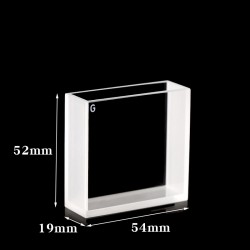 Glass Customized Cuvette, Macro, 15mm Pathlength, 37 mL, Glued, QG24649-2