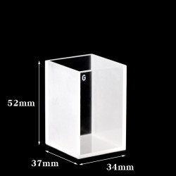 Glass Customized Cuvette, Macro, 33mm Pathlength, 49 mL, Glued, QG24651-2