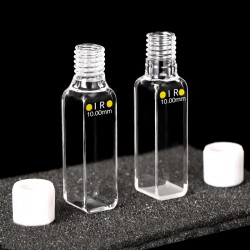 IR Quartz Cuvette with Screw Cap, 10mm Pathlength, 3.5 mL, Molded, QG24662-4