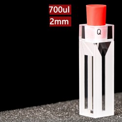 Quartz Semi-Micro Cuvette , 2 / 10mm Pathlength, 700 uL, Fused, QG24683-4
