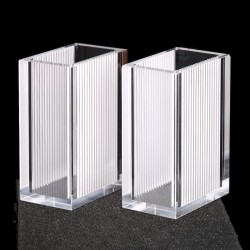 Quartz Staining Cylinder with Card Slot, 39mm Pathlength, -, Glued, QG24785-2