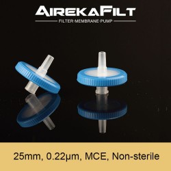 25mm, 0.22um, Mixed cellulose, ASF12023, Non-sterile, Syringe Filter, 100pc/pack