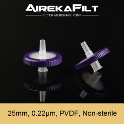 25mm, 0.22um, PVDF, ASF12039, Non-sterile, Syringe Filter, 100pc/pack