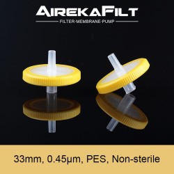 33mm, 0.45um, PES, ASF3303, Non-sterile, Syringe Filter, 100pc/pack