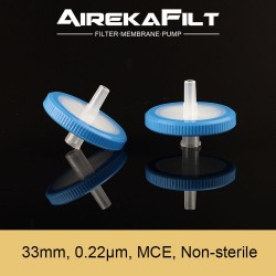 33mm, 0.22um, Mixed cellulose, ASF3314, Non-sterile, Syringe Filter, 100pc/pack