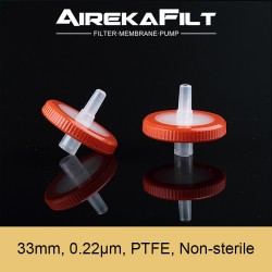 Hydrophilic, 33mm, 0.22um, PTFE, ASF3316TS, Non-sterile, Syringe Filter, 100pc/pack