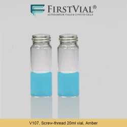 V217, Screw-thread 20ml vial, Clear V217, Screw-thread 20ml vial, Clear