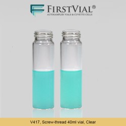 V417, Screw-thread 40ml vial, Clear V417, Screw-thread 40ml vial, Clear