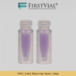 VP91, 0.3ml, Micro-Vial, Screw, Clear VP91, 0.3ml, Micro-Vial, Screw, Clear