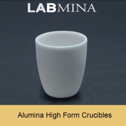 AC04005, 5ml, 25mm(Top), 16mm(Bottom), 21mm(H), Alumina, High Form Crucibles